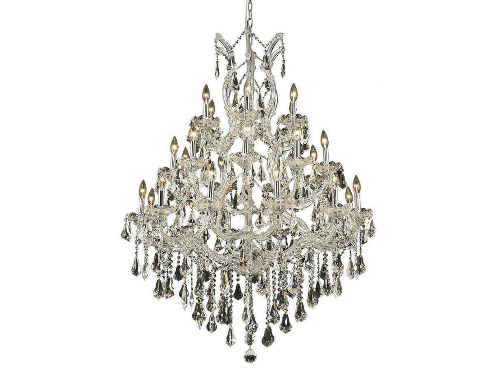 Elegant Lighting Maria Theresa 28-Light Chrome Clear Royal Cut Crystal Chandelier