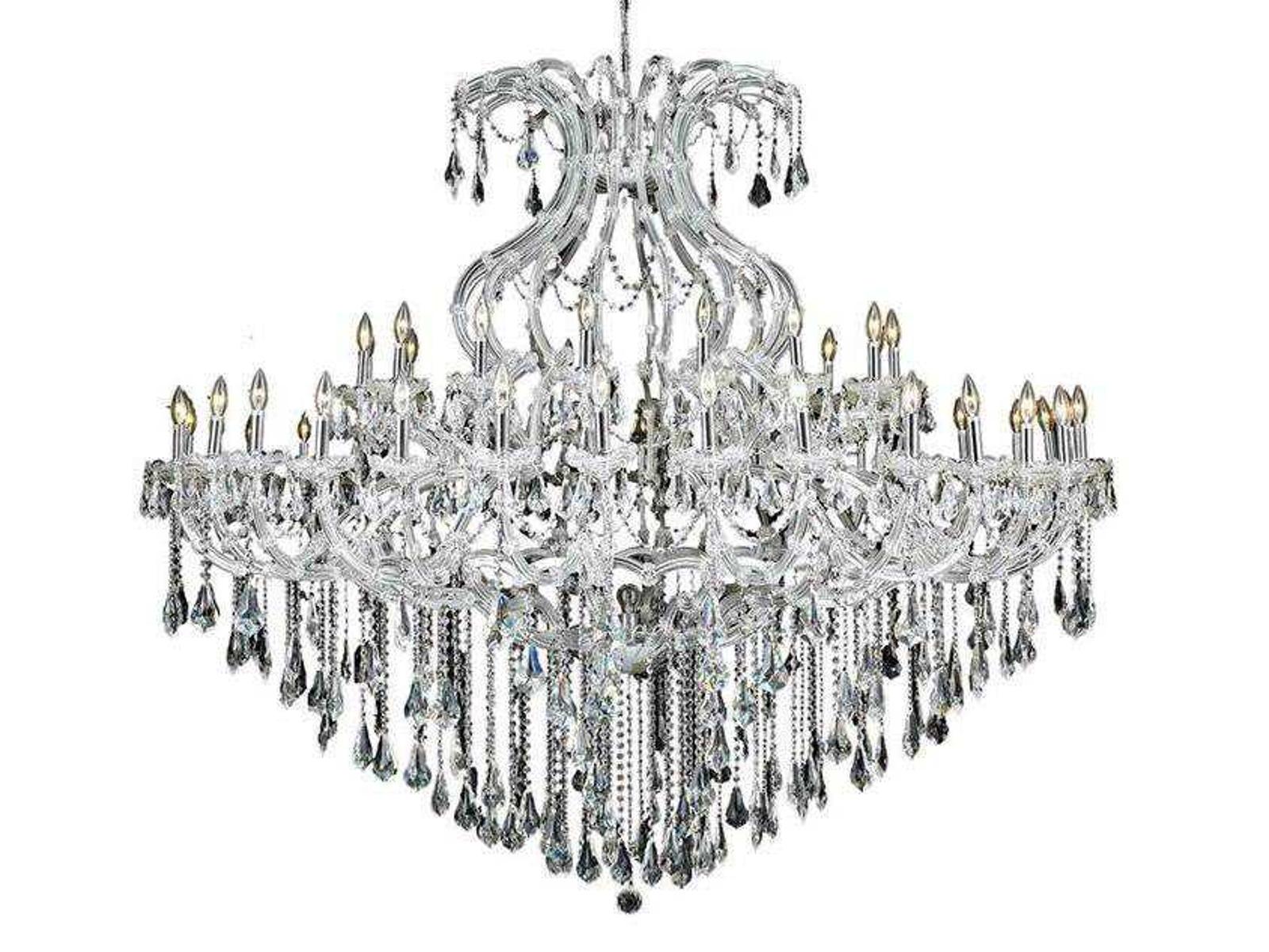 Elegant Lighting Maria Theresa 49-Light Chrome Clear Crystal Tiered Chandelier