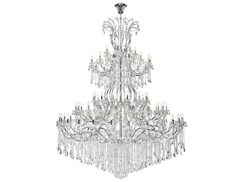 Elegant Lighting Maria Theresa 84-Light Chrome Tiered Chandelier with Clear Royal Cut Crystal