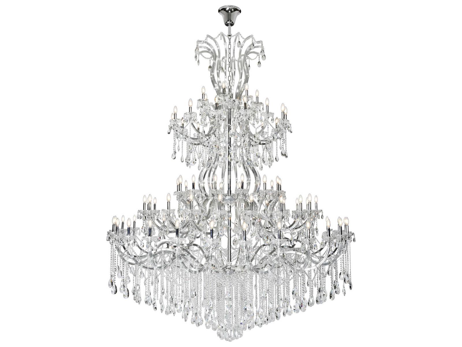 Elegant Lighting Maria Theresa 84-Light Chrome Tiered Chandelier with Clear Royal Cut Crystal