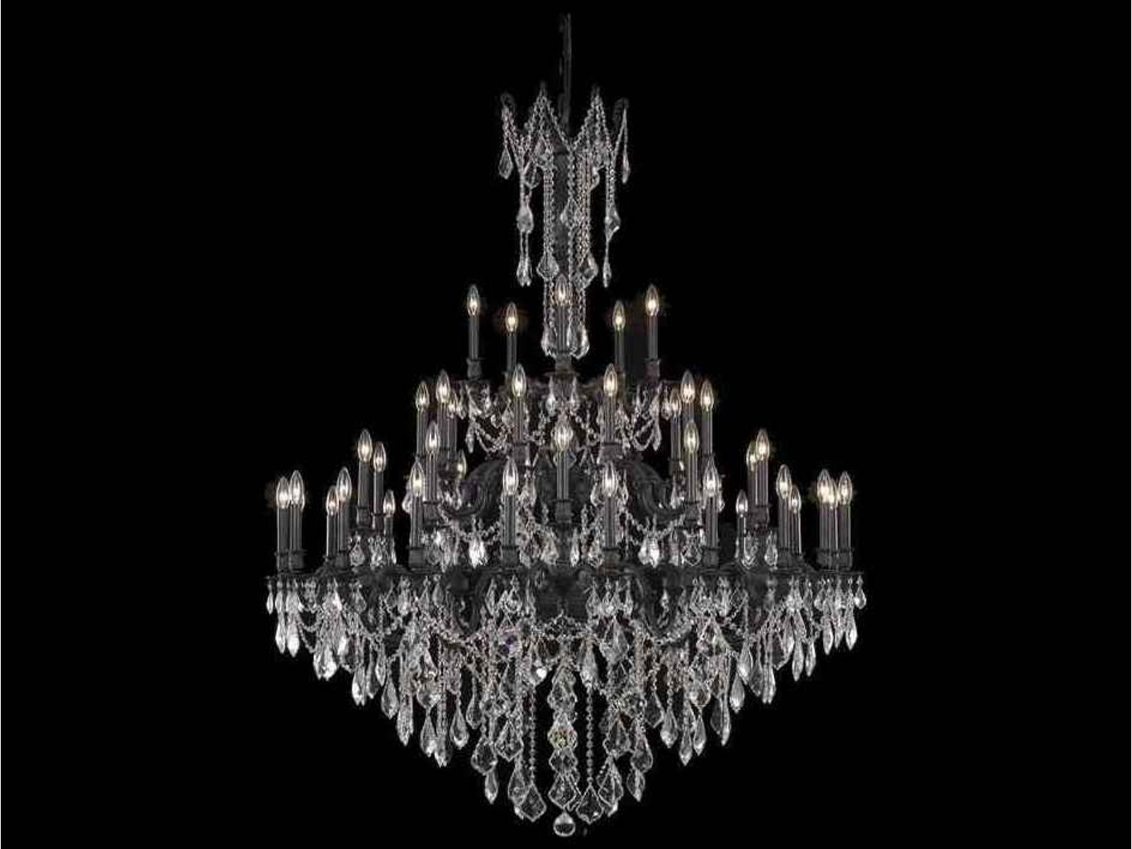 Elegant Lighting 45-Light Rosalia Candelabra Tiered Chandelier