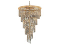 Elegant Lighting Spiral 29-Light Chandelier in Gold with Royal Cut Clear Crystal