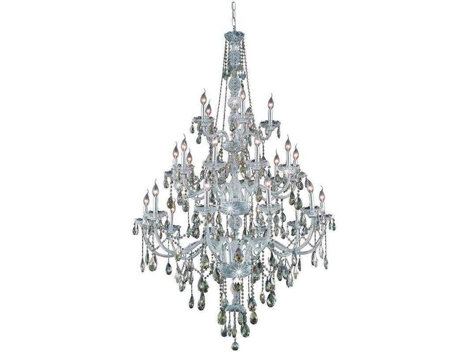 Elegant Lighting Verona 25-Light Crystal Glass Candelabra Tiered Chandelier