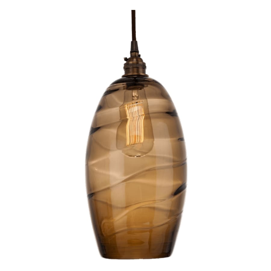 Hammerton Studio Ellisse 38" Wide Artisan Crafted 5 Light Optic Glass Linear Pendant