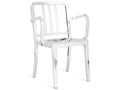 Heritage Polished Aluminum Arm Dining Chair by Philippe Starck