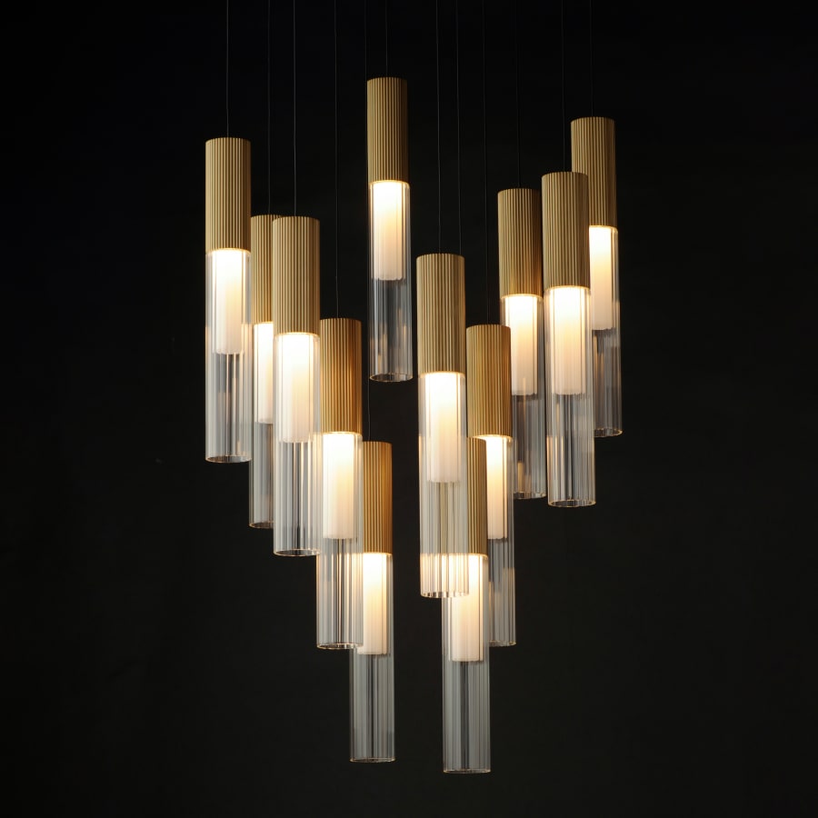 ET2 Reeds 12 Light 23" Wide LED Suspension Multi Light Pendant