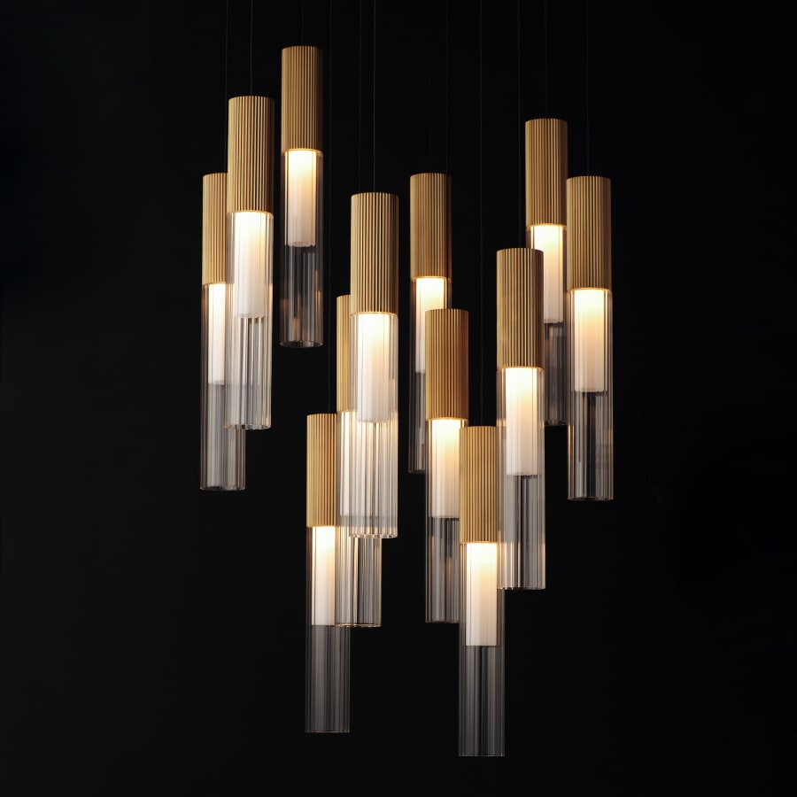 ET2 Reeds 12 Light 23" Wide LED Suspension Multi Light Pendant