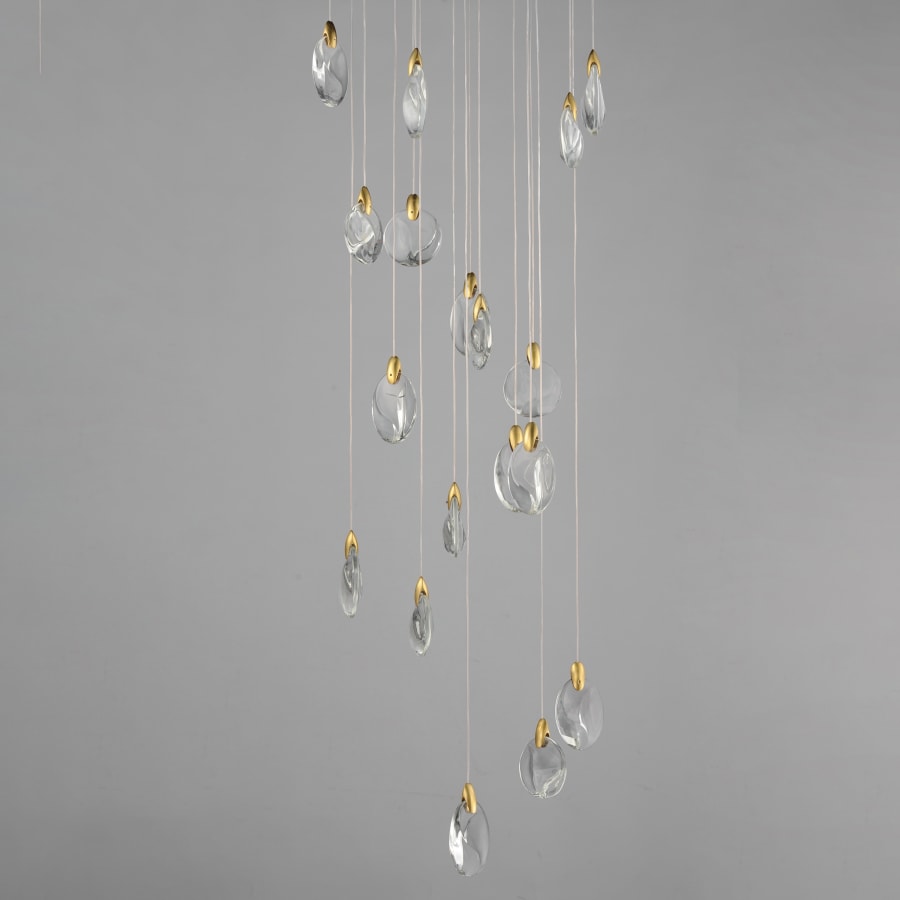 ET2 Pebble 22 Light 22" Wide LED Suspension Multi Light Pendant