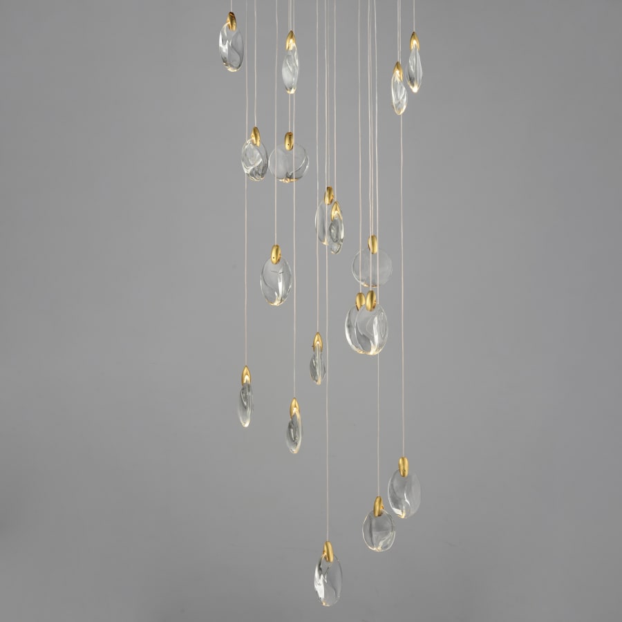 ET2 Pebble 22 Light 22" Wide LED Suspension Multi Light Pendant