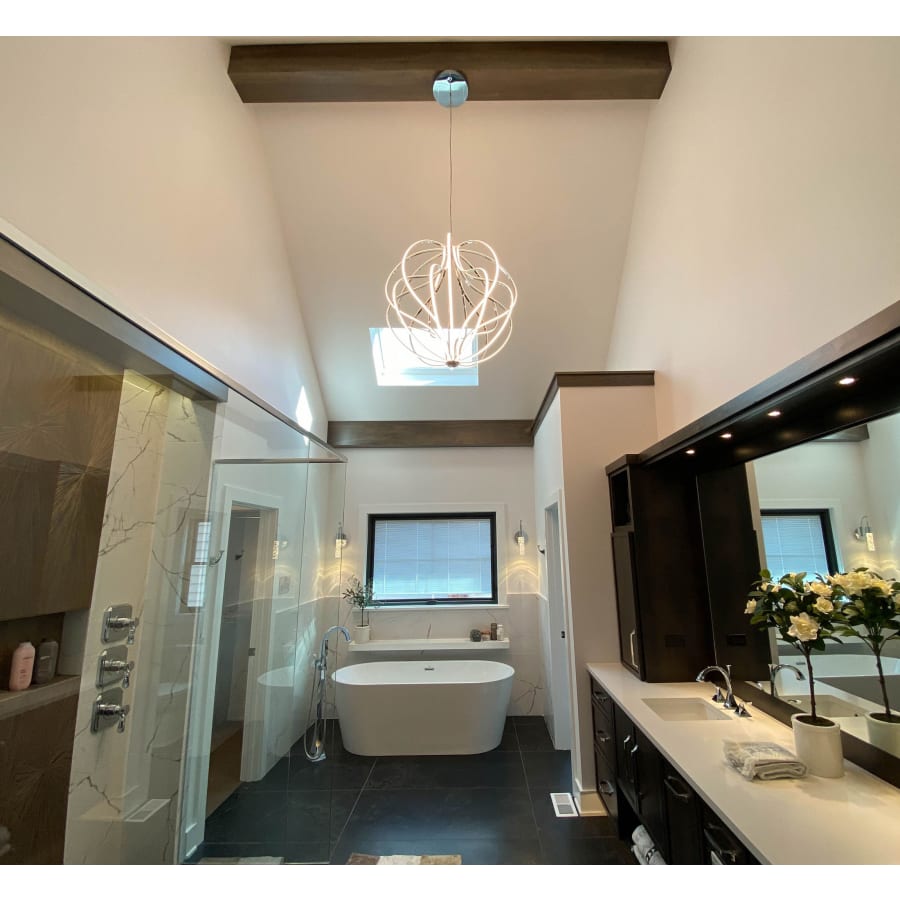 ET2 Aura 31" Wide LED Abstract Globe Chandelier