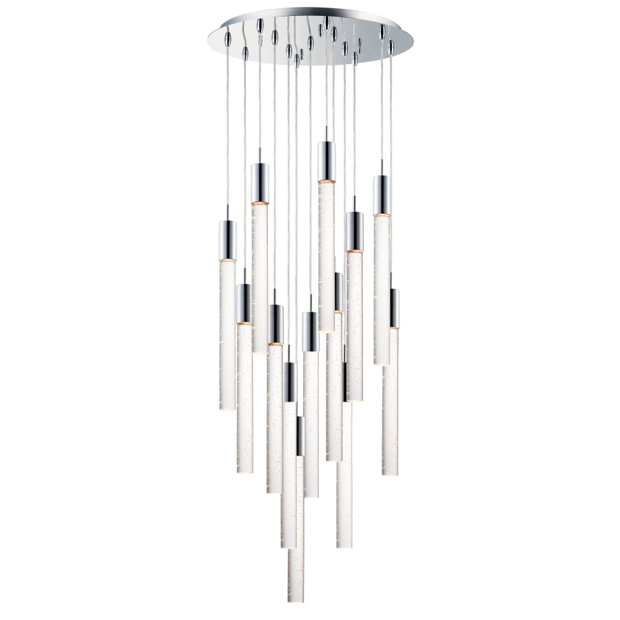 ET2 Big Fizz 20" Wide Integrated LED Multi Light Pendant with Crystal Cylinder Shades
