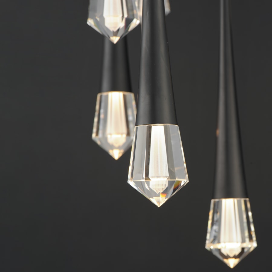 ET2 Pierce 25" Wide LED Crystal Multi Light Pendant