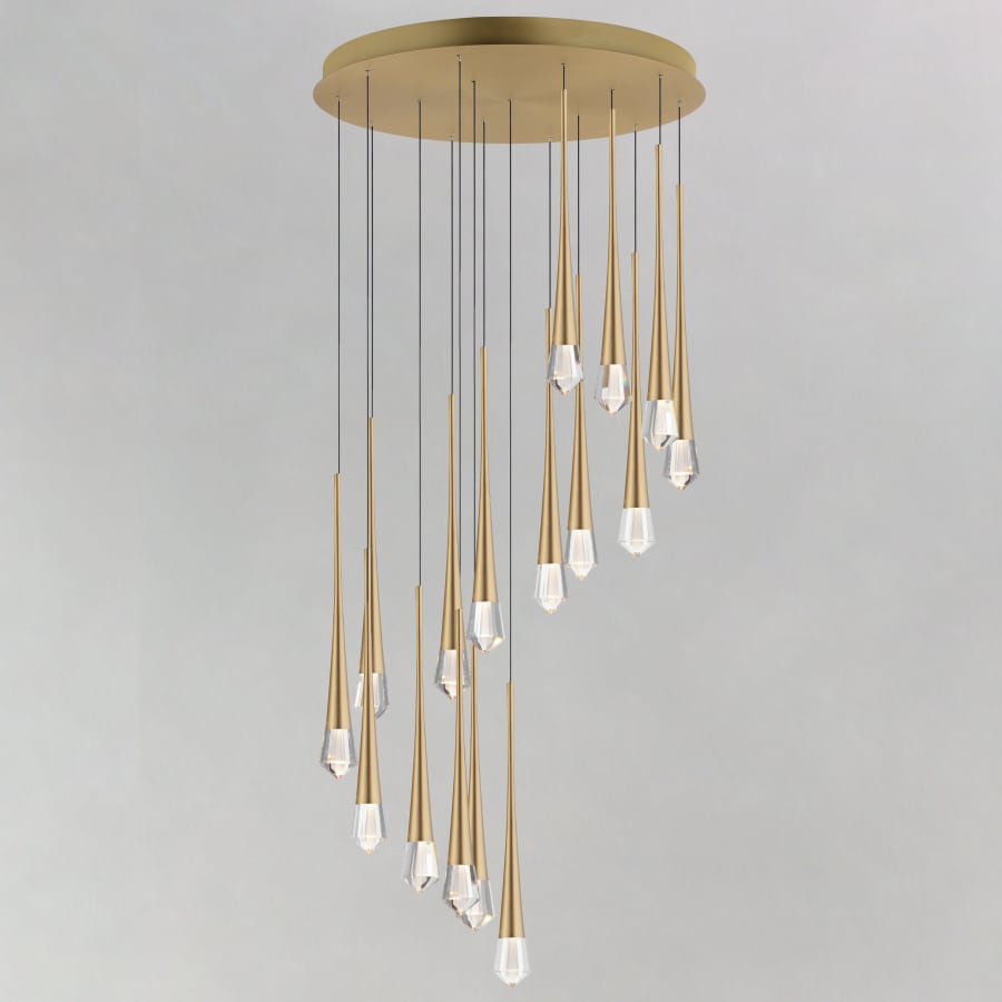 ET2 Pierce 25" Wide LED Crystal Multi Light Pendant