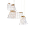 ET2 Tartan 3 Light 24" Wide LED Abstract Multi Light Pendant