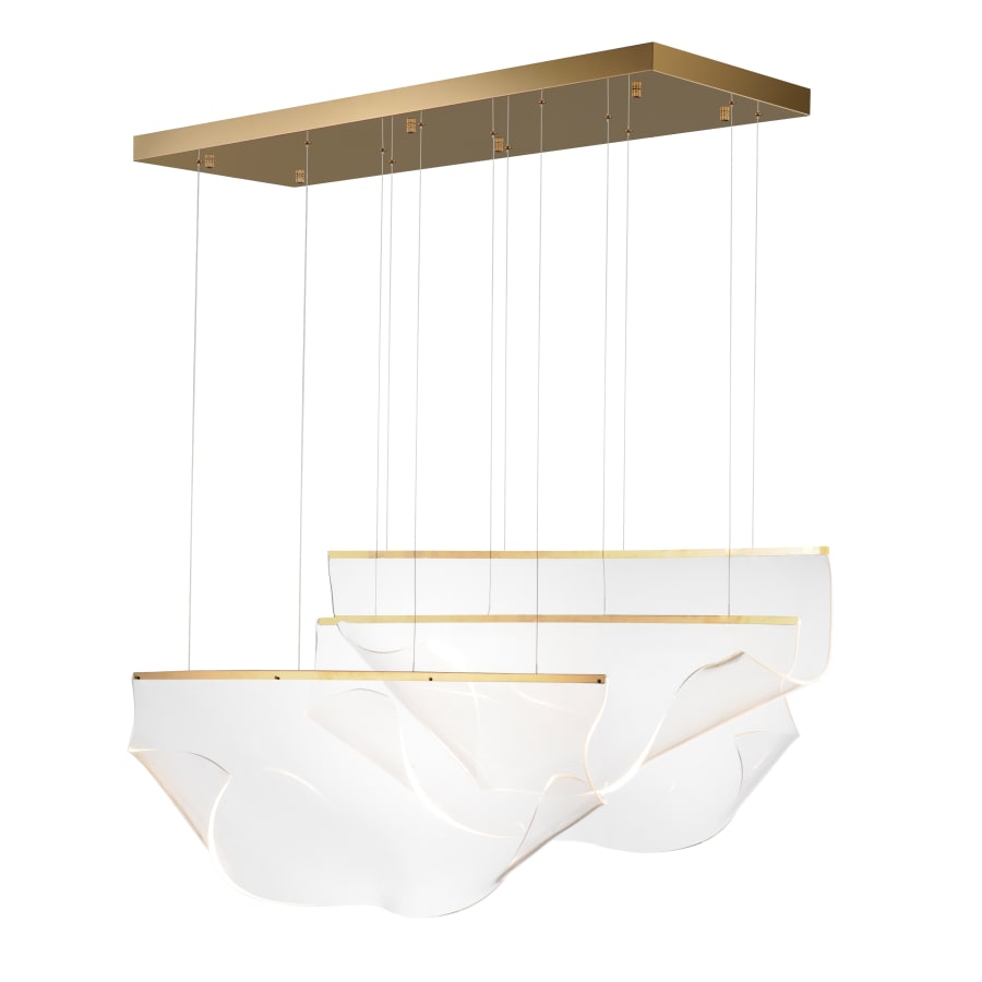 ET2 Rinkle 51" Wide LED Multi Light Linear Abstract Pendant