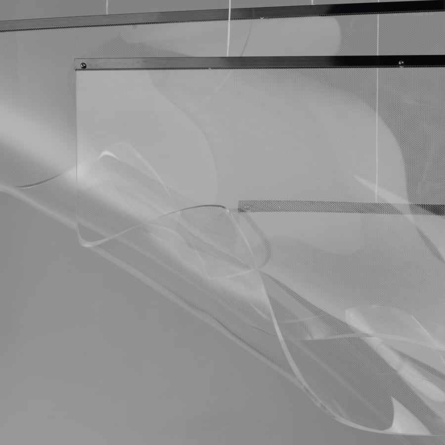 ET2 Rinkle 51" Wide LED Multi Light Linear Abstract Pendant