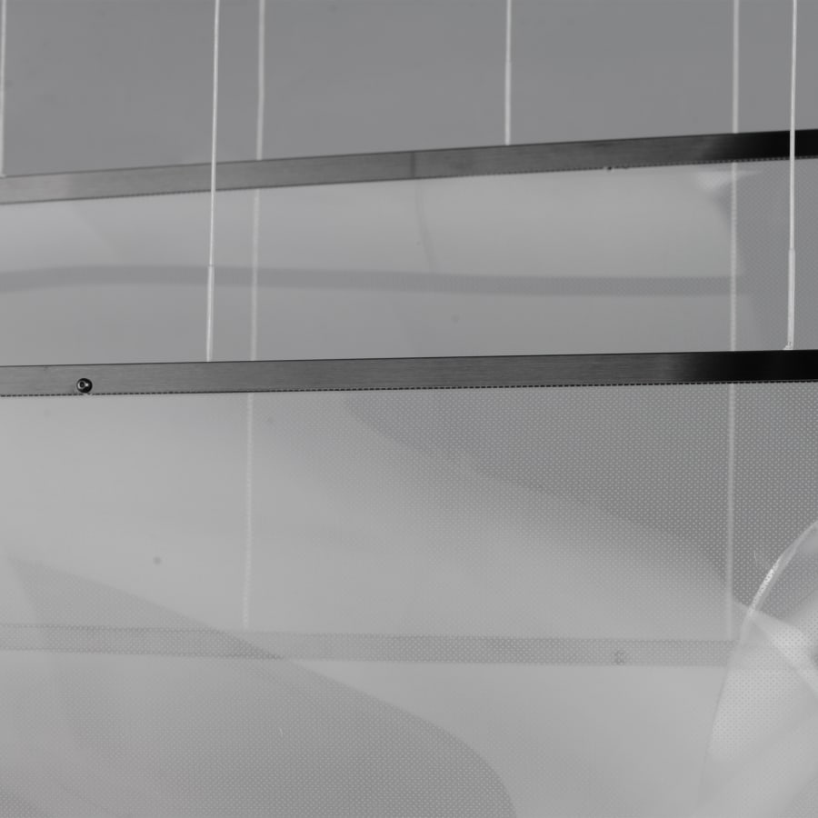ET2 Rinkle 51" Wide LED Multi Light Linear Abstract Pendant