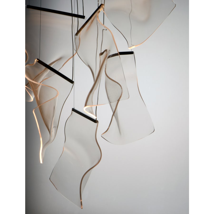 ET2 Rinkle 28" Wide LED Multi Light Abstract Pendant