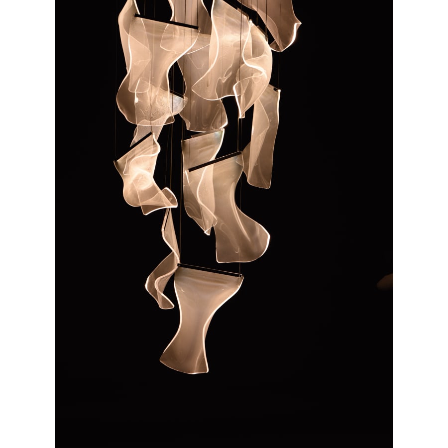 ET2 Rinkle 28" Wide LED Multi Light Abstract Pendant