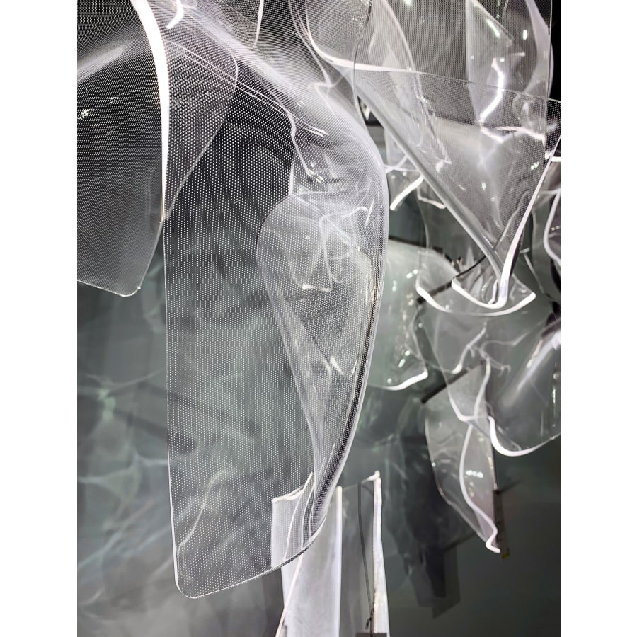 ET2 Rinkle 28" Wide LED Multi Light Abstract Pendant