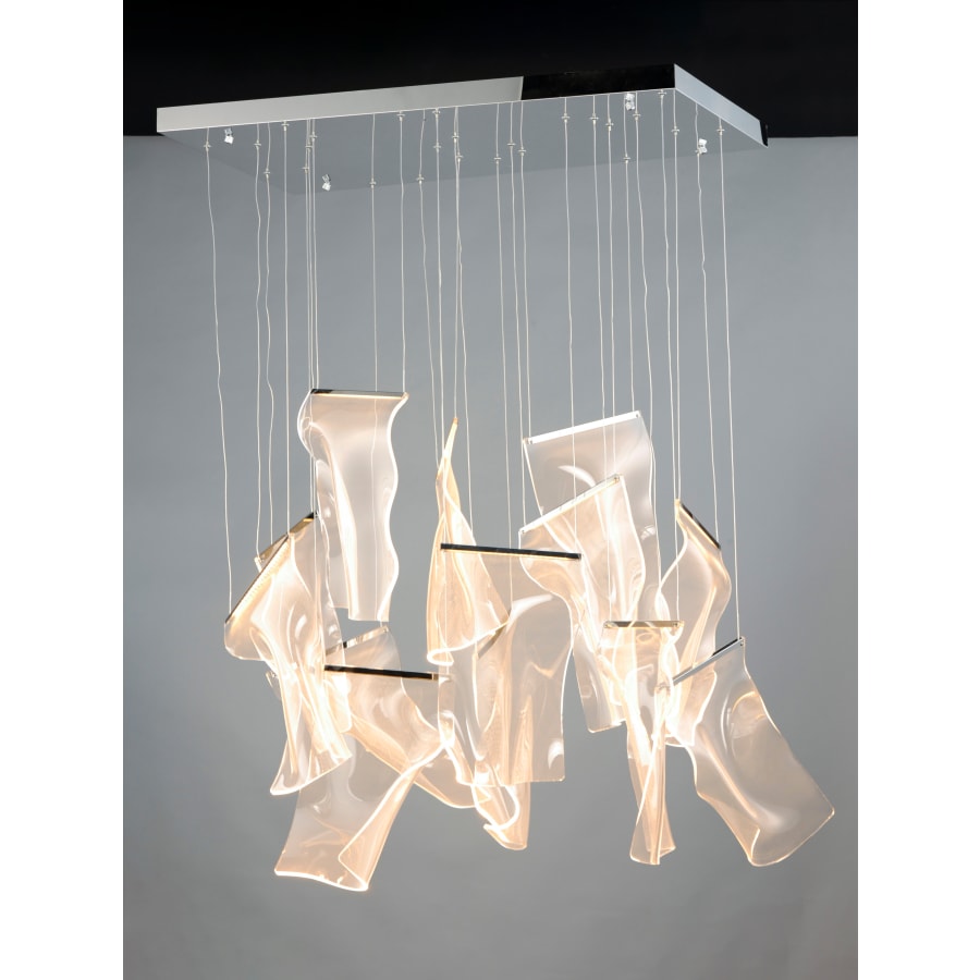 ET2 Rinkle 36" Wide LED Multi Light Linear Abstract Pendant