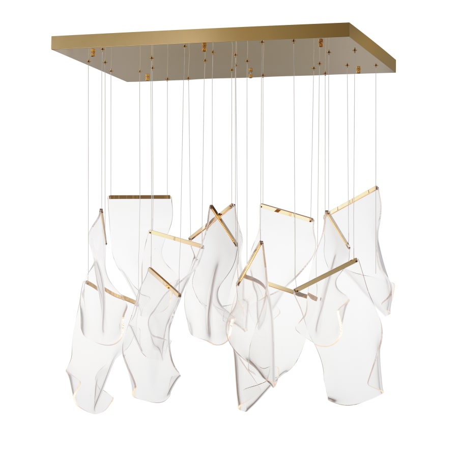 ET2 Rinkle 36" Wide LED Multi Light Linear Abstract Pendant