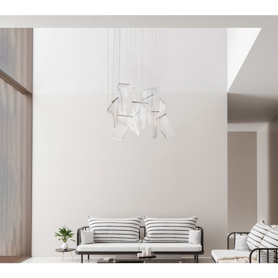 ET2 Rinkle 36" Wide LED Multi Light Linear Abstract Pendant