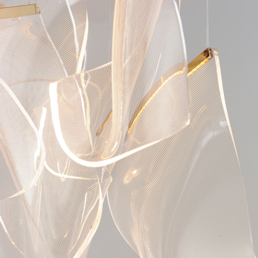 ET2 Rinkle 36" Wide LED Multi Light Abstract Pendant
