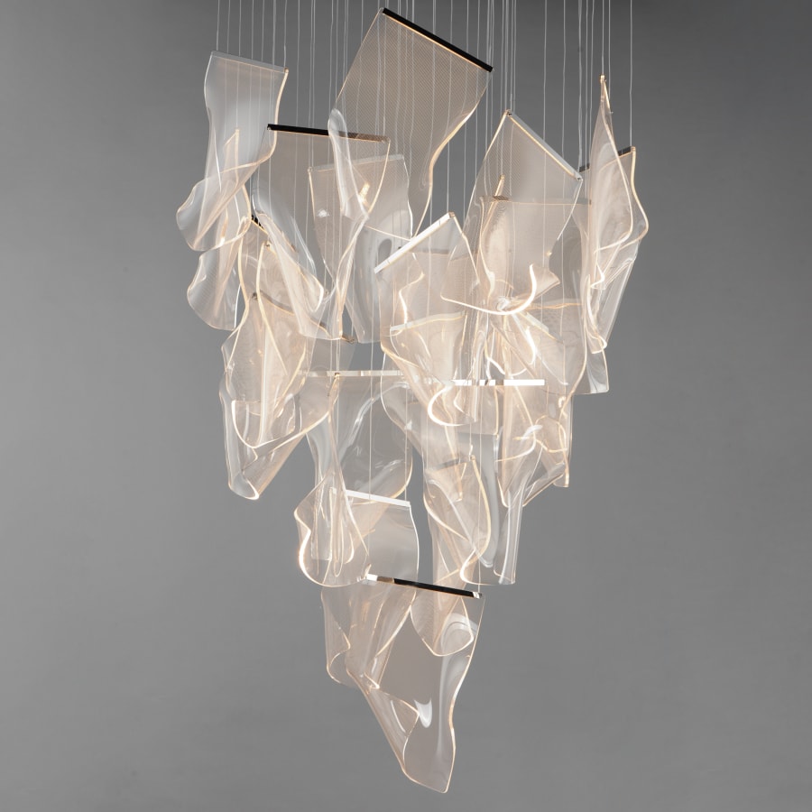 ET2 Rinkle 36" Wide LED Multi Light Abstract Pendant