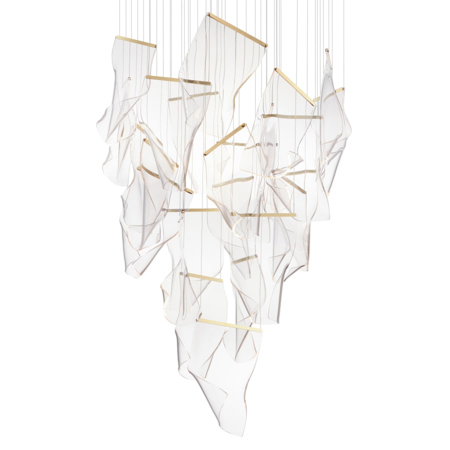 ET2 Rinkle 36" Wide LED Multi Light Abstract Pendant