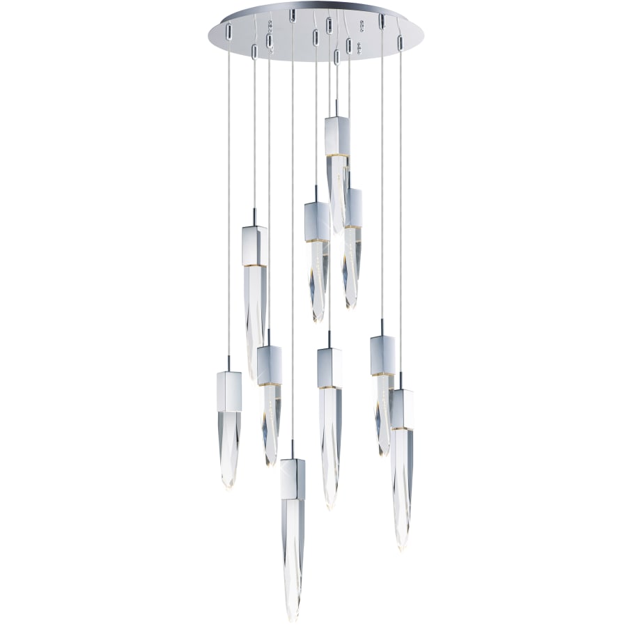 ET2 Quartz 10 Light 20" Wide LED Multi Light Pendant