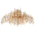 Eurofase Lighting Campobasso 10 Light 45" Wide Linear Chandelier with Gold Metal Wire Frame and Glass Wafers