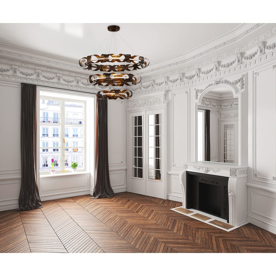 Eurofase Lighting Banderia 44" Wide LED 3 Tier Ring Chandelier
