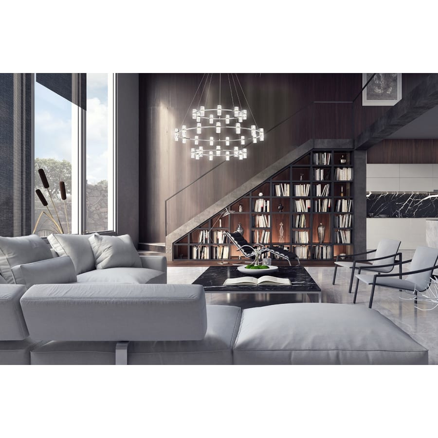 Eurofase Lighting Netto 41" Wide LED 3 Tier Ring Chandelier