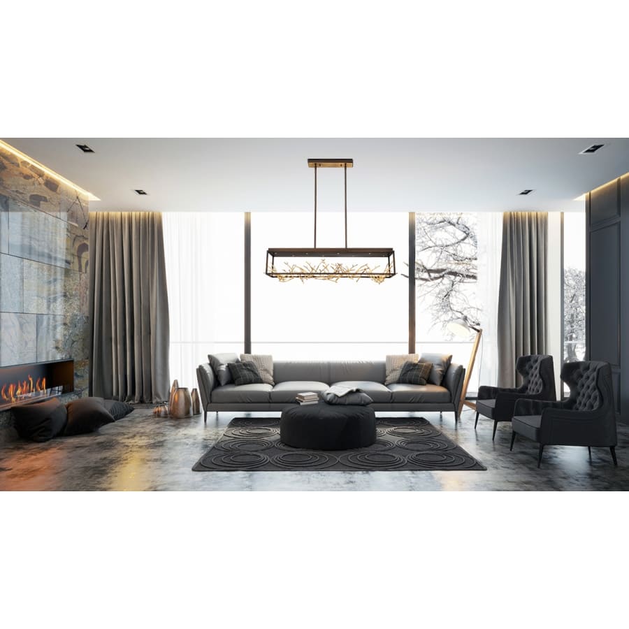 Eurofase Lighting Aerie 42" Wide LED Abstract Linear Chandelier