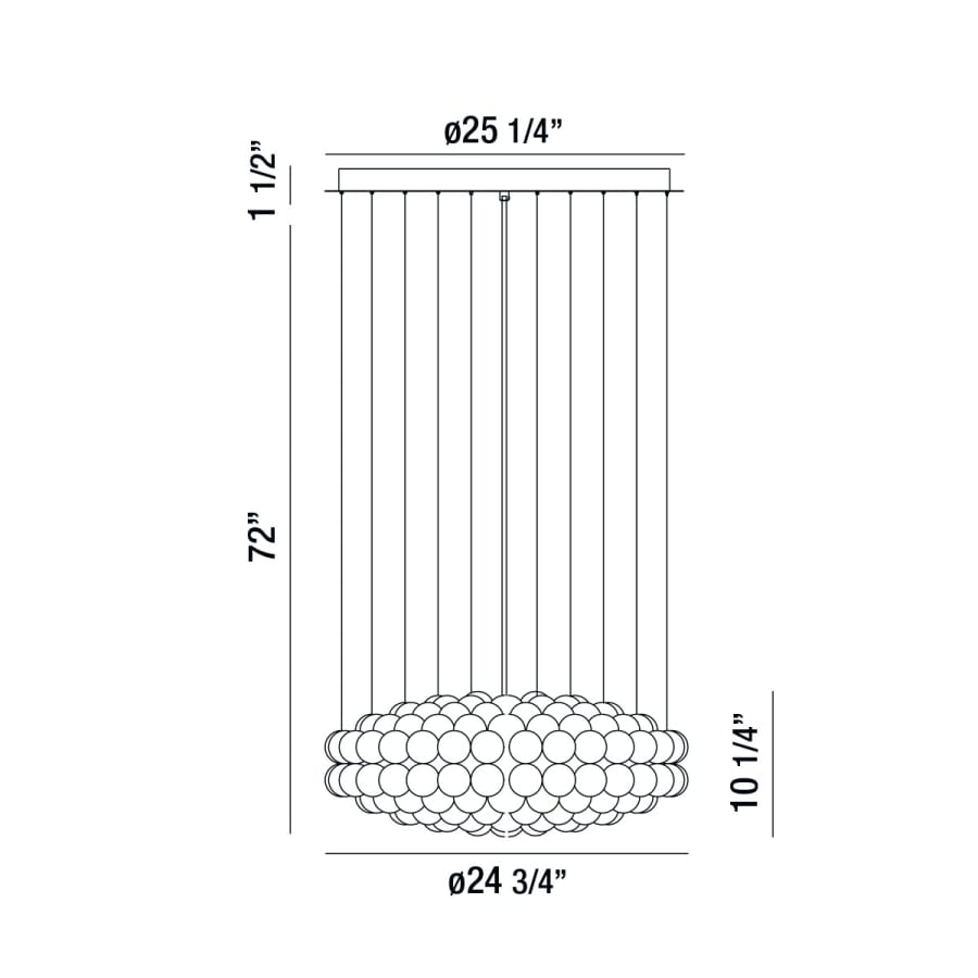 Eurofase Lighting Riverdale 8 Light 25" Wide Suspension Multi Light Pendant