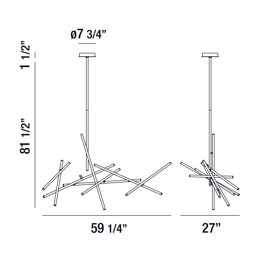 Eurofase Lighting Crossroads 18 Light 59" Wide LED Chandelier
