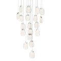 Eurofase Lighting Paget 29" Wide 3000K LED Round 19-Light Pendant with Piastra Glass Shades