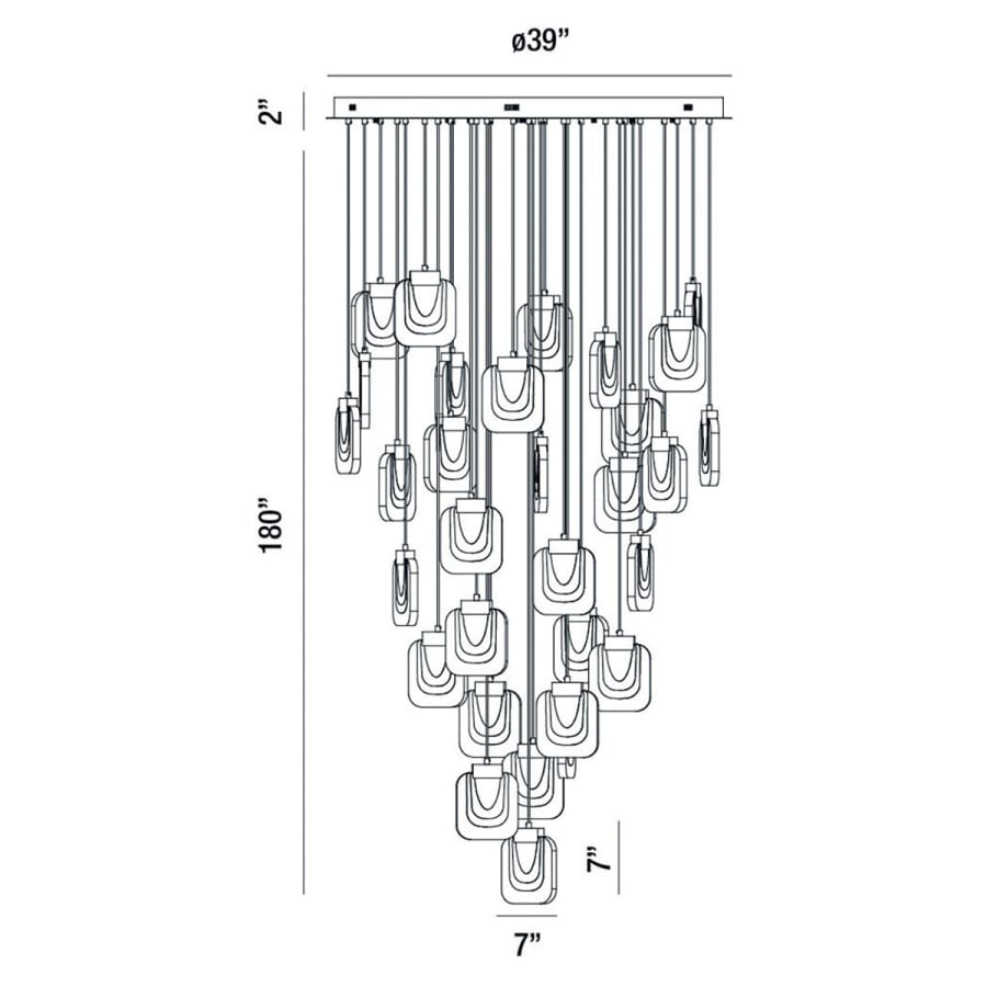Eurofase Lighting Paget 31 Light 39" Wide LED Multi Light Pendant