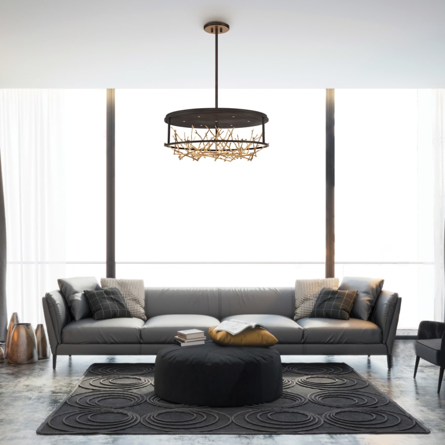 Eurofase Lighting Aerie 31" Wide LED Abstract Drum Chandelier