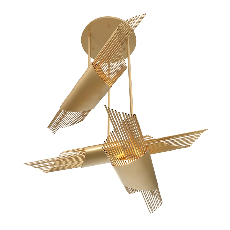 Eurofase Lighting Umura 3 Light 52" Wide LED Abstract Multi Light Pendant