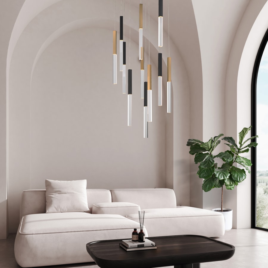 Eurofase Lighting Benicio 22" Wide 3000K LED Crystal Multi-Pendant Light