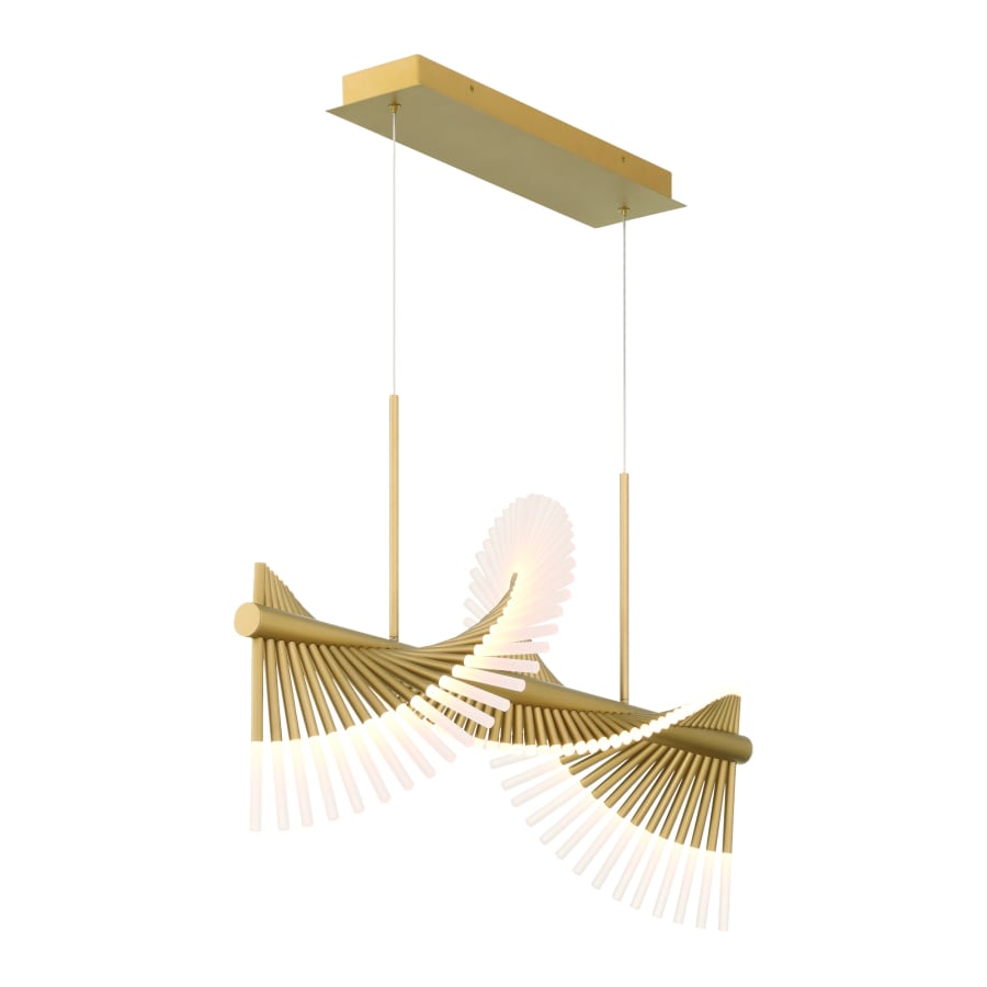 Eurofase Lighting Voltik 40" Wide LED Abstract Linear Chandelier