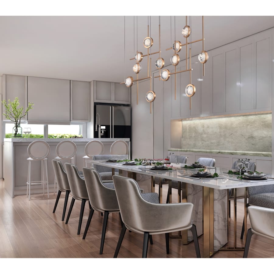 Eurofase Lighting Barletta 55" Wide LED Abstract Chandelier