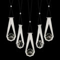 Fine Art Handcrafted Lighting ARIA 10 Light 43" Wide Crystal Linear Pendant