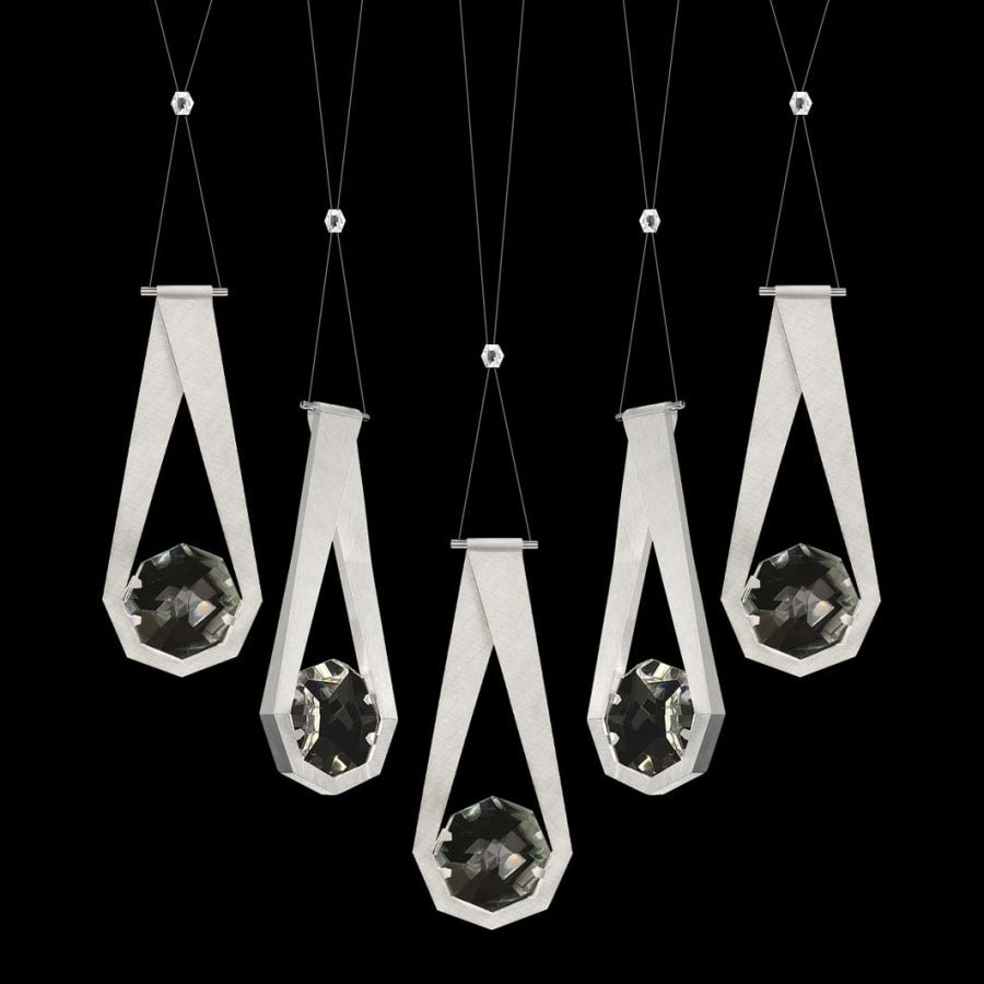 Fine Art Handcrafted Lighting ARIA 10 Light 43" Wide Crystal Linear Pendant