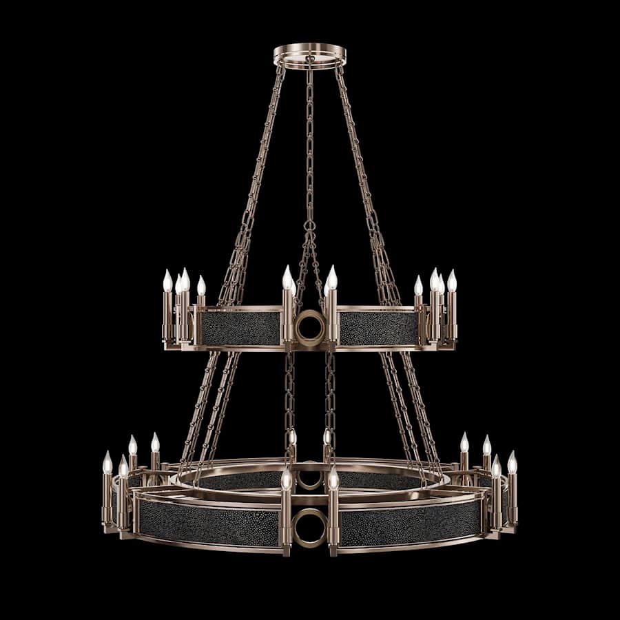 Fine Art Handcrafted Lighting Mirage 24 Light 50" Wide Taper Candle Style Chandelier