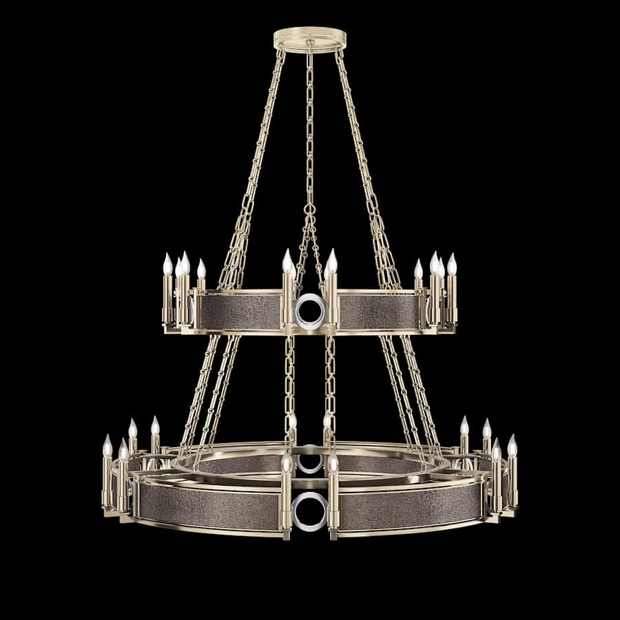 Fine Art Handcrafted Lighting Mirage 24 Light 50" Wide Taper Candle Style Chandelier
