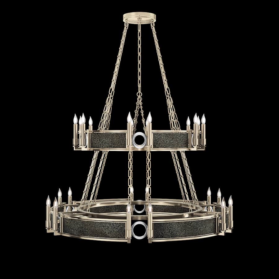 Fine Art Handcrafted Lighting Mirage 24 Light 50" Wide Taper Candle Style Chandelier