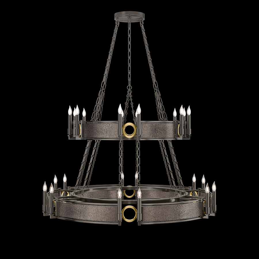 Fine Art Handcrafted Lighting Mirage 24 Light 50" Wide Taper Candle Style Chandelier
